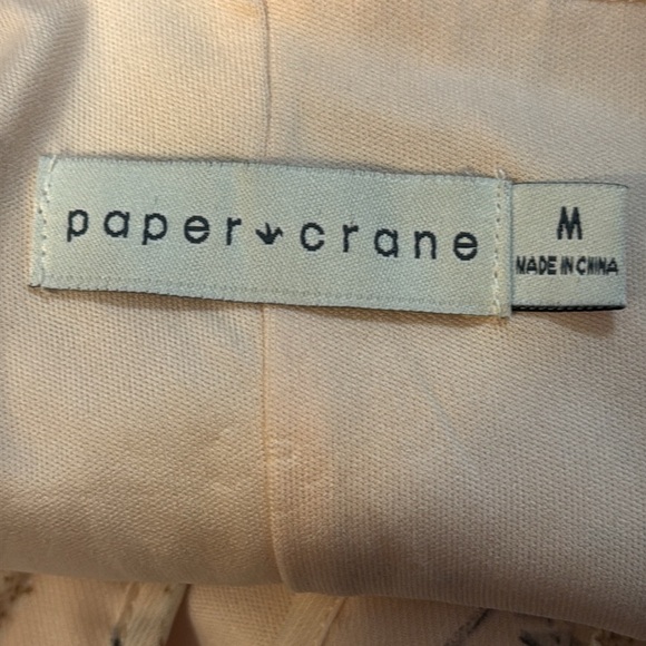 Paper Crane Pastel Pink Floral Smocked Halter Spaghetti Strap Mini Dress Sz M - Picture 7 of 8